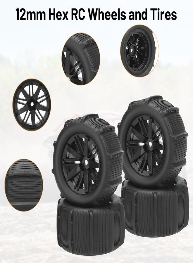 daitoku 1/16 RC Tires, daitoku RC Paddles Buggy Tires 12mm Hex Hub RC Car Beach Tires for SCY MJX HBX H16 16889 16890 16890A H16E H16BM H16GT H16DR HB17 144001 144002 124016 Master RC Car - Image 4